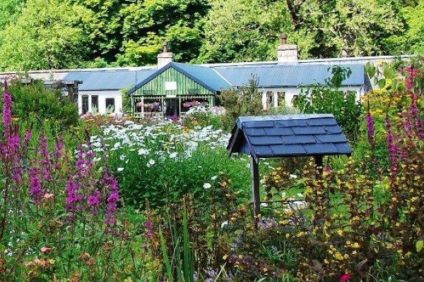 A view of the restaurant from the Walled Garden at Applecross